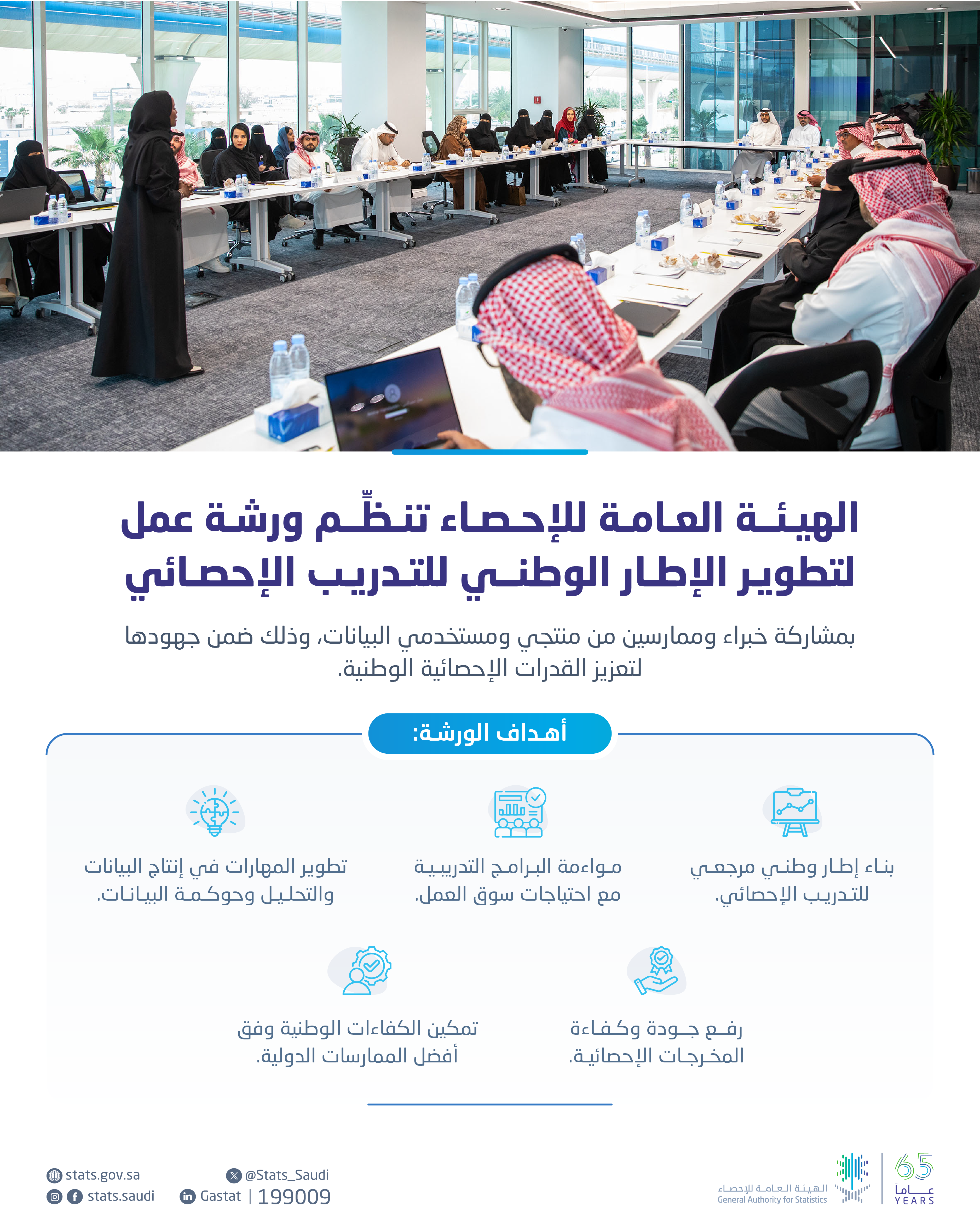 الإحصاء: تنظّم ورشة عمل لتطوير الإطار الوطني للتدريب الإحصائي 