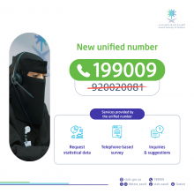 GASTAT unveils  new Unified Number (199009)